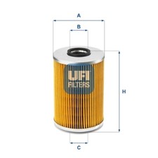 Ölfilter UFI 25.539.00 Filtereinsatz für E12 E23 E34 BMW E24 ALPINA E28 E32 6er