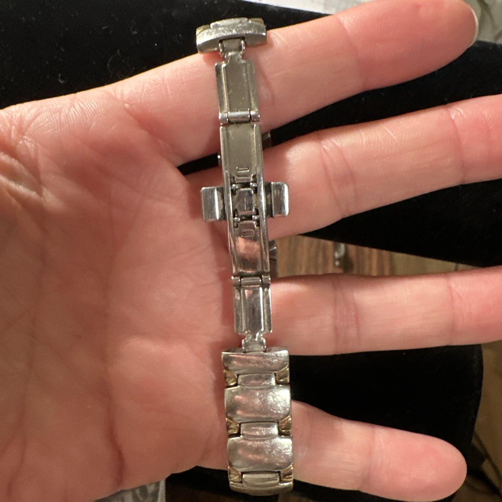 Seiko Two-Tone Rectangular Quartz Watch Unisex En… - image 6