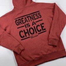 Burlebo hoodie mens sz s red greatness is a choice fishing outdoor pullover