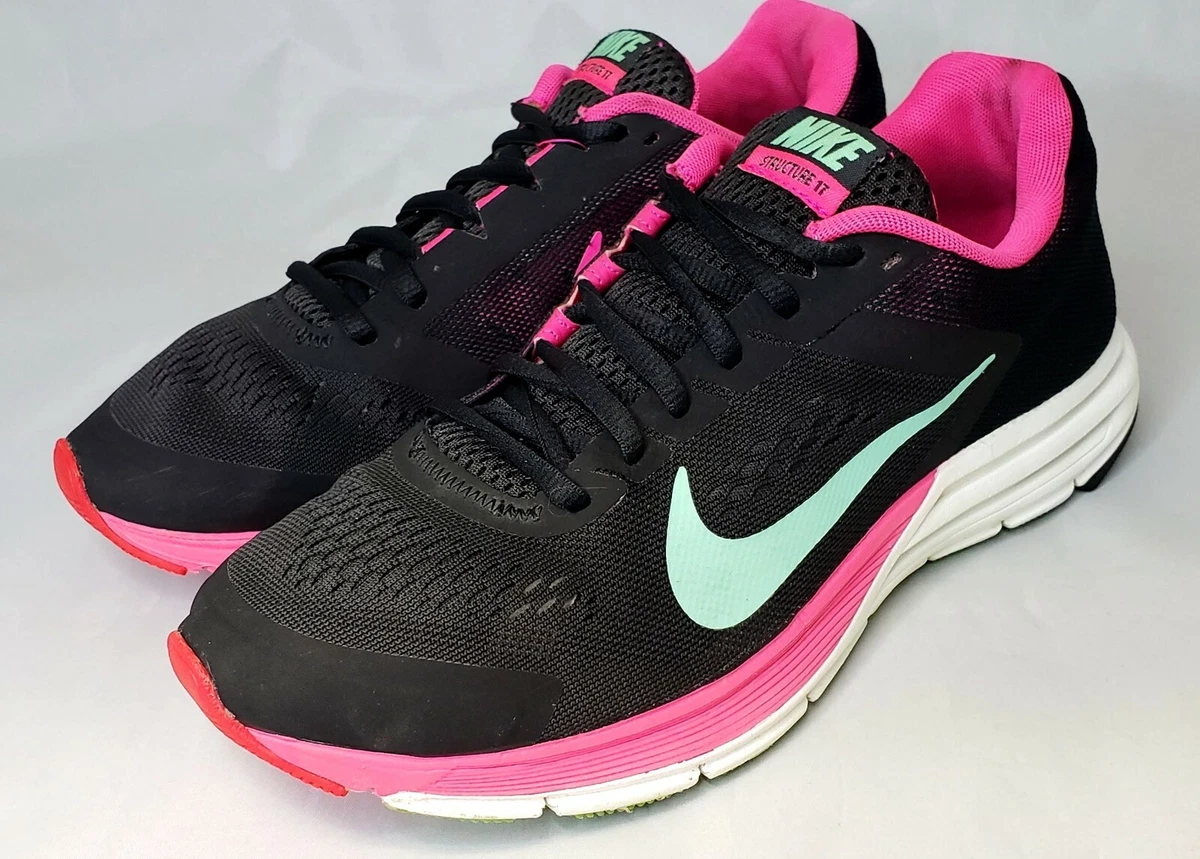 Nike Zoom Structure Women&#039;s Running Shoe&#039;s Size 7.5 Black/Pink |