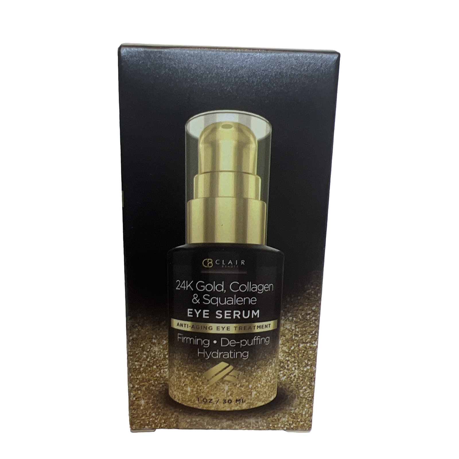 CB Clair Beauty - 24K Gold, Collagen & Squalene Eye Serum - Hydrating Exp: 03/28