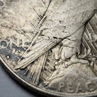 1934-S $1 Silver Peace Dollar - Luster - Mint Error Lamination - XF/AU - D4041