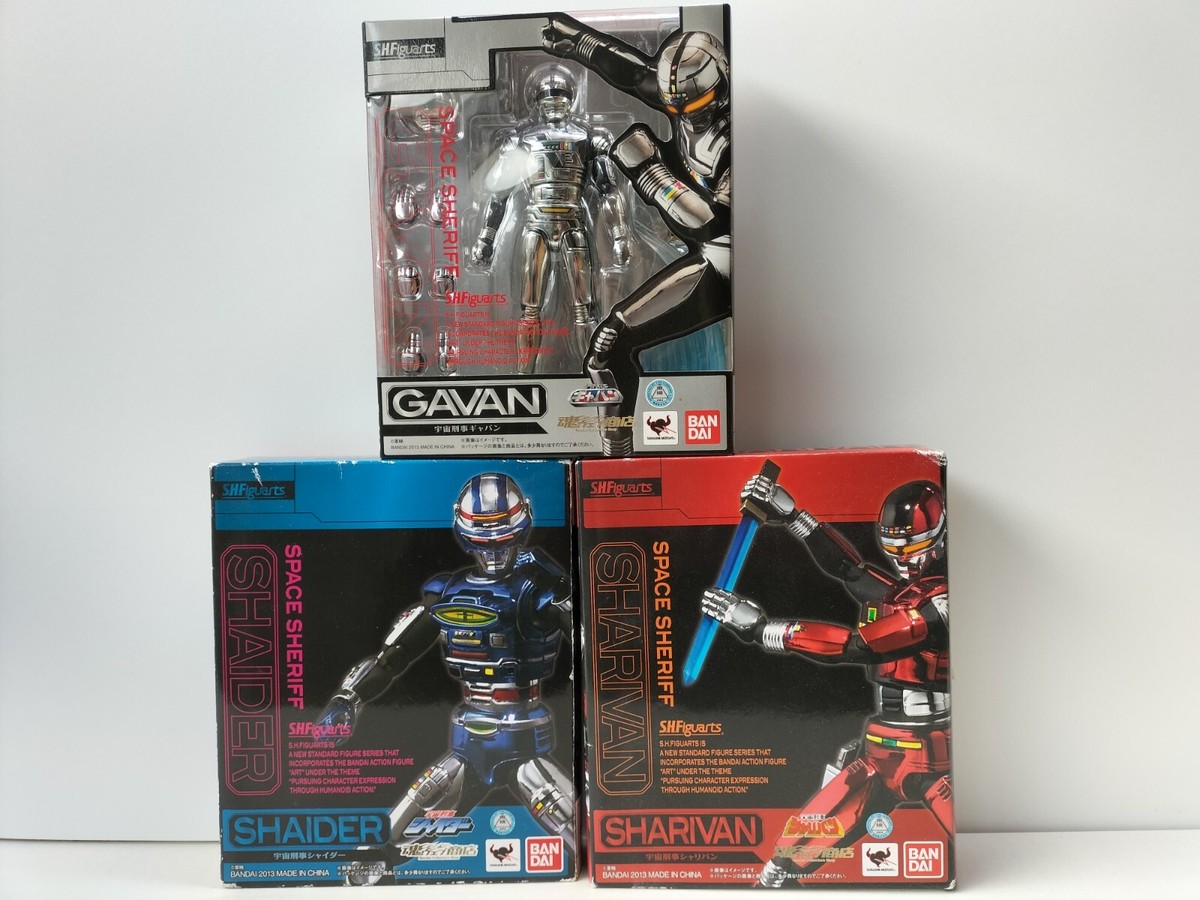 S.H.Figuarts Space Sheriff GAVAN SHARIVAN Shaider 3 items