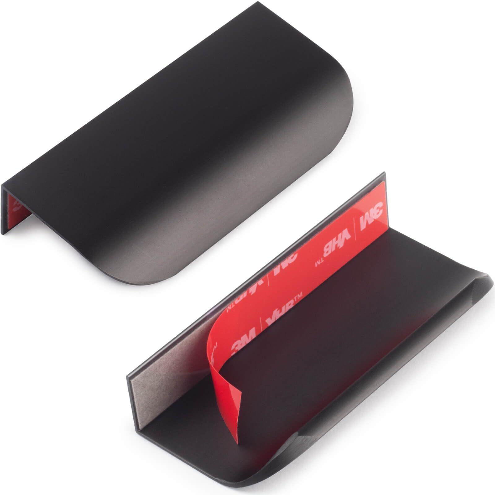 10-Pack Matte Black Stick-On Cabinet Handles 3.15 Inch Adhesive Drawer Pulls