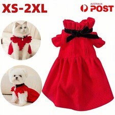 Pet Costume Cat Dog Puppy Princess Dress Warm Clothes Christmas Party Wedding AU