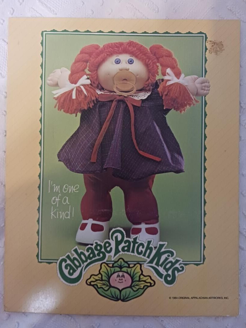 RARE! LOT of 2, 1984 Original Cabbage Patch Kids School Pocket Folder