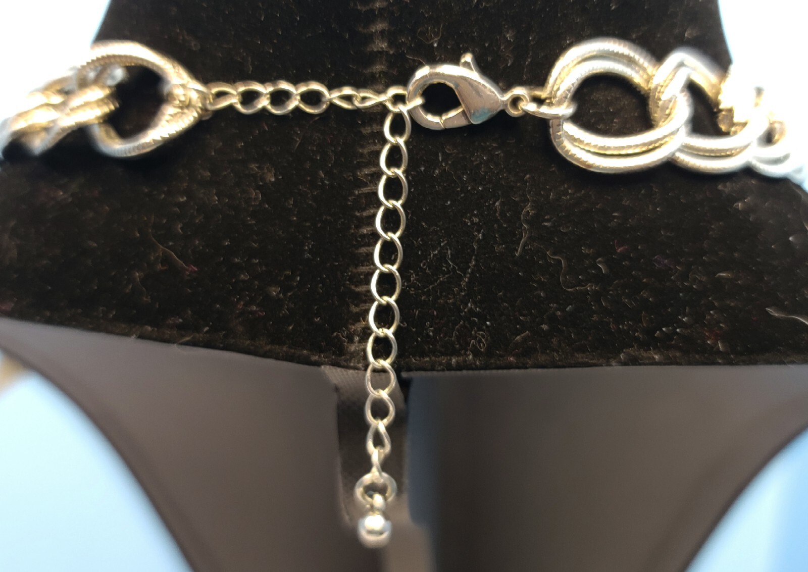 Goth/Elegant Silvertone Collar Statement Necklace… - image 7