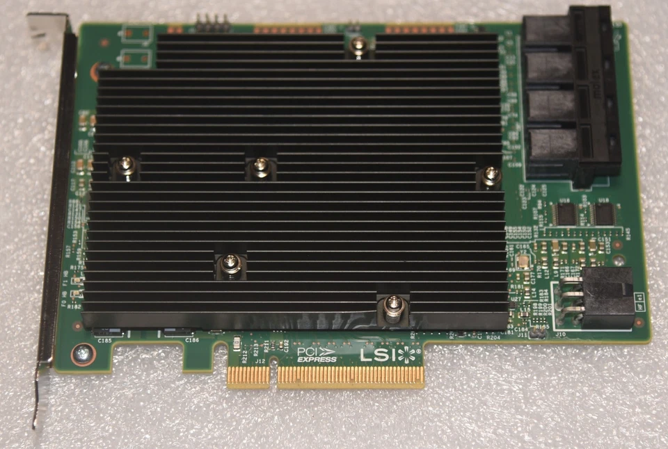 LSI SAS 9300-16I 12GB/S HBA BUS ADAPTADOR TARJETA IT Modo 4*SFF-8643 SATA Cable EE. UU. Foto 3 de 4