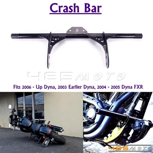Front Peg Crash Bar For Harley Dyna Street Bob FXDB Fat Bob FXDF Low Rider 08-17