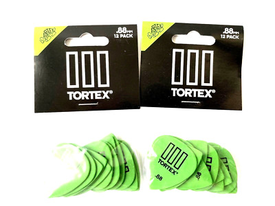Dunlop Tortex T3  Guitar Picks Green .88 mm 12-Pack 2 each Green