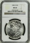 :1900-O SILVER MORGAN DOLLAR NEAR GEM BU NGC MS-64 BLAST WHITE HIGHEST GRADES