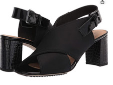 NWOB Donald Pliner Pyper Slingback Croco Printed Heel Dress Sandals - Size 6.5