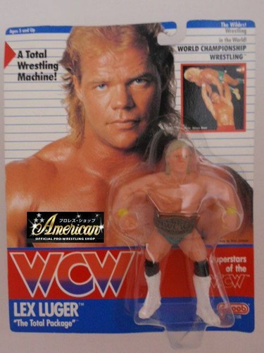 1991 WCW Wrestling Figure Rex Luger Green Tights U...