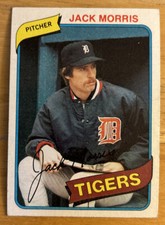 1980 Topps Jack Morris Baseball Card #371 Tigers Pitcher Low-Grade O/C