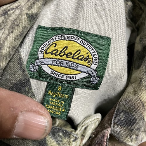 Mossy Oak Camouflage Cabelas For Kids Shirt Boys Size Small Long Sleeve Hunters - Picture 5 of 7