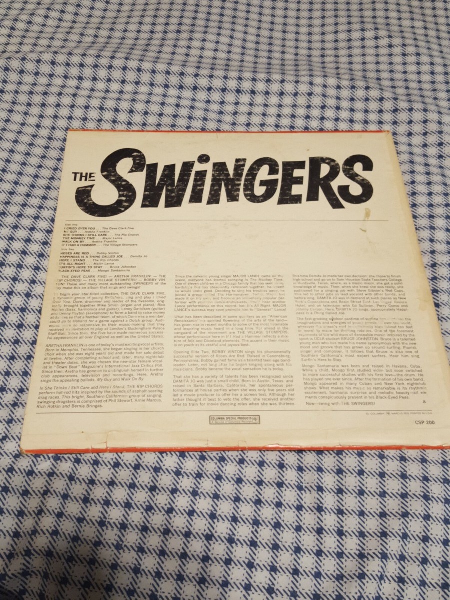 THE SWINGERS Vintage Vinyl LP Record COLUMBIA | eBay