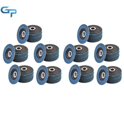 60 Grit 4.5'' x 7/8'' Premium Zirconia Flap Disc Sanding Grinding 50 Pack