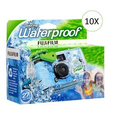 10x Fujifilm QuickSnap 800 Waterproof One-Time Use Disposable 35mm Camera
