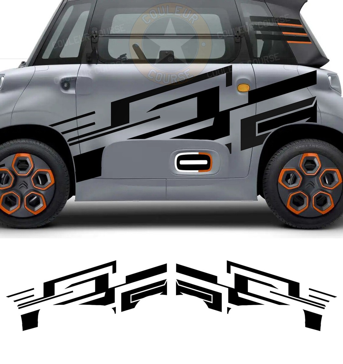 2 X STREIFEN SET DEKO DEKOR SEITE FÜR CITROEN AMI AUFKLEBER STICKER BD099-2