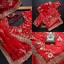 thumbnail 1  - Women&#039;s Indian Red Saree Blouse Silk Embroidery Ethnic Work Traditional Sari