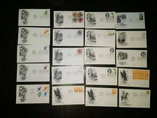 VINTAGE 1978 FIRST DAY OF ISSUE US POSTAGE STAMPS ON ENVELOPES, POSTMARKED