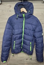 Superdry Original Polar Elements Lightweight Puffer/down Jacket Navy & Greenxl