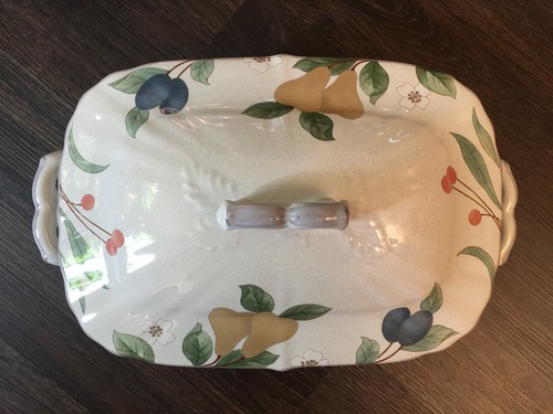Mikasa Country Classics DC014 FRUIT PANORAMA Casserole Covered baking dish MINT - Imagen 2 de 7