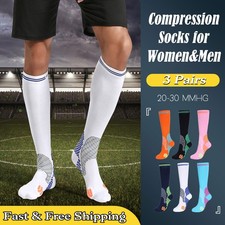 Compression 20-30MMHG Socks Pain Relief Calf Leg Foot Support Stocking Men Women