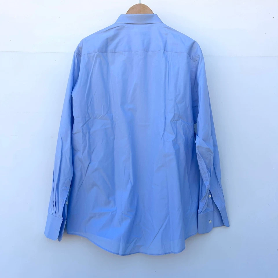 Camisa vintage con botones para hombre Giorgio Armani manga larga azul 34 35 16,5  Foto 2 de 4