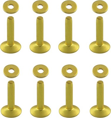 ZZLZX 30PCS 14mm Brass Rivet Set Rivets and Burrs Washers Leather Rivet Faste...