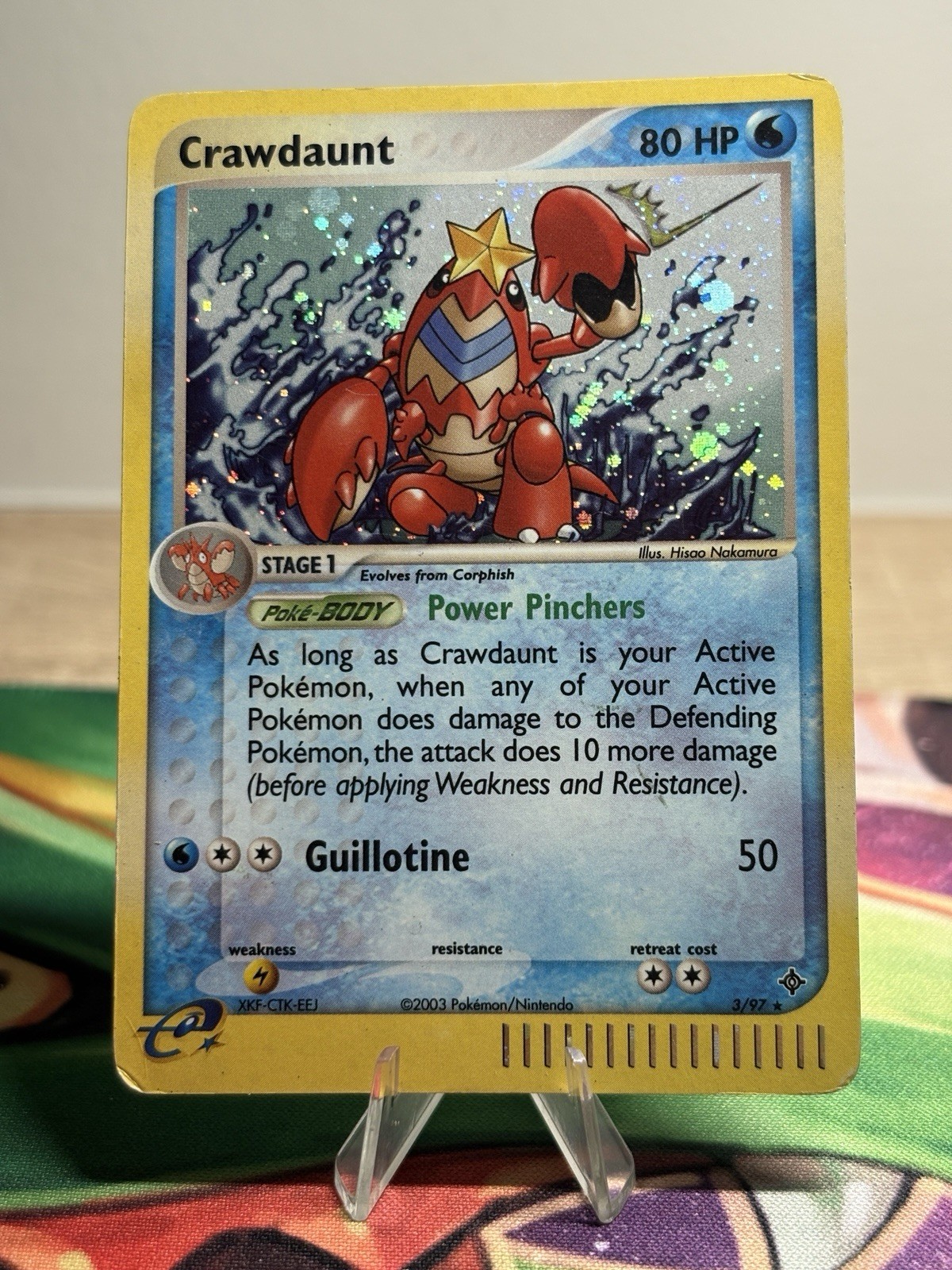 Crawdaunt Holo Rare Ex Dragon 3/97 E Series 2003 Pokemon Card