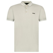 Image of Boss Paddy Polo Shirt in Light Beige