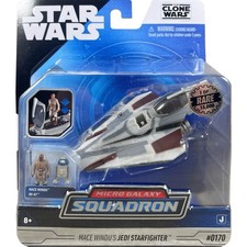 S08  0170 Star Wars Micro Galaxy Squadron Mace Windu Jedi Starfighter