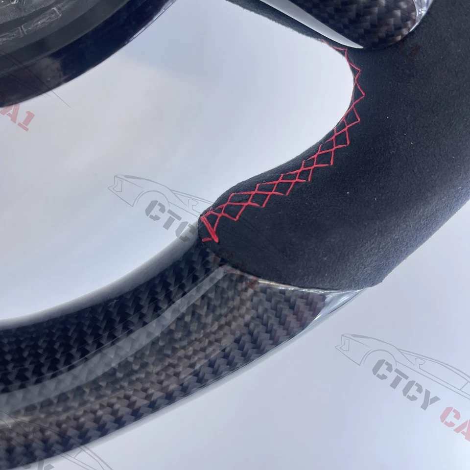 Custom Carbon Fiber Steering Wheel for Lamborghini Gallardo 2004-2014/ Alcantara - Image 4 of 4