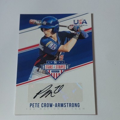 Panini Stars & Stripes 1Pete Crow-Armstrong Autographed Black Ink ssp 4/25
