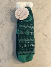 Harry Potter Sherpa lined Socks Slytherin Fuzzy Socks