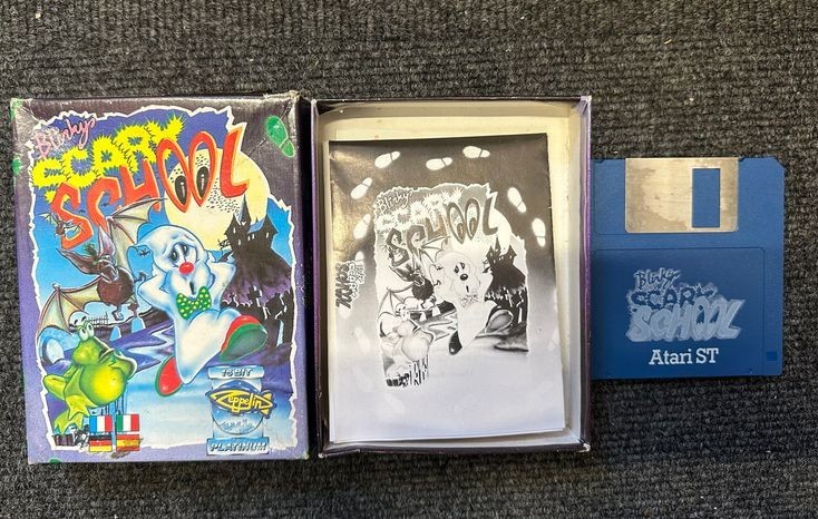 Atari ST  Vintage Computer Game - Shown Working - Scary School