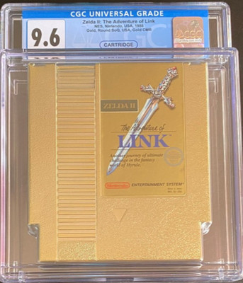 CGC 9.6 brand new Zelda II never used sealed nintendo nes 2 legend factory cart