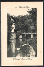 Old postcard Cambo-les-Bains, L ́Étang et Moulin d ́Arraga 