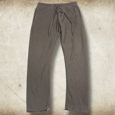 Fear of God Essentials Sweatpants Mens Size M Taupe Brown Sherpa Fleece FOG
