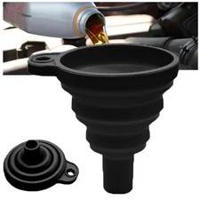 Foldable Silicone Car Funnel Universal Oil Coolant Washer Fluid Tool