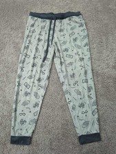 Harry Potter Pajama Pants Mens XL Gray Drawstring Jogger Wizarding World