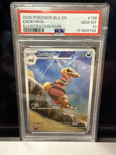Krokorok IR Black Bolt 136/086 - PSA 10 LOW POP