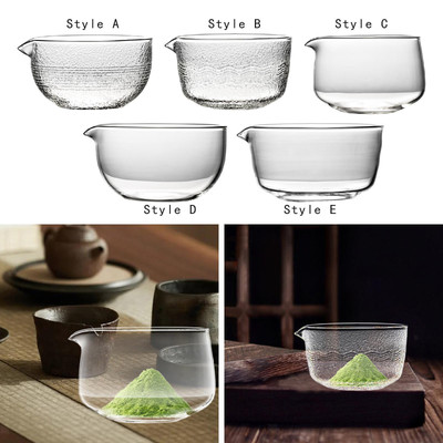 Glas Matcha Bowl Grüne Tassen Tasse für kaltes heißes Wasser Matcha -Tee