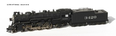 Katsumi H0 Japan - 4-6-2 Class 3400 Santa Fe, brass, powered, aga NEW & EVP