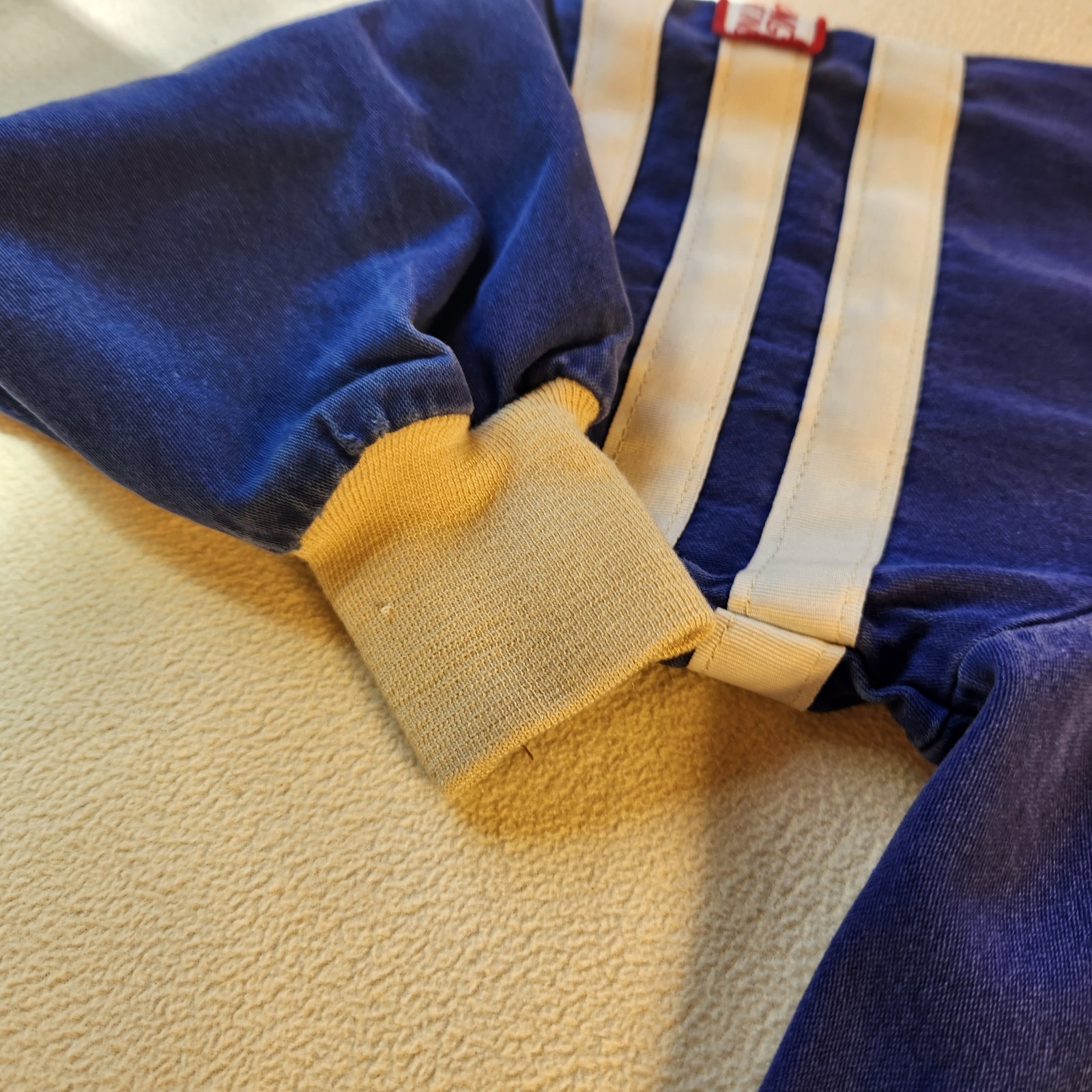 Vintage RJS Jacket FR3 Racing Equipment Adult LG Blue Full Zip Stripes Sfi 