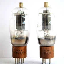 RCA VT-100A CRC 807 POWER VACUUM TUBES -NOS 1956 - Matched Pair -  Matched Dates