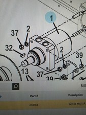 Used Grasshopper Mower 900d 928d 400d Hydraulic Wheel Drive Motor Only 603604
