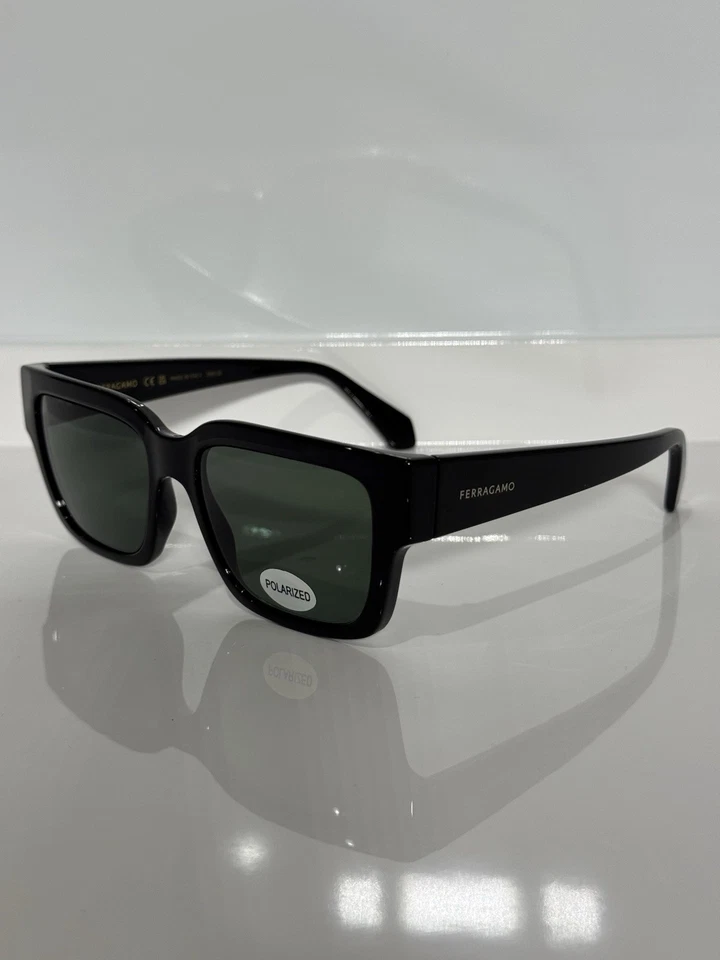Gafas de sol Salvatore Ferragamo SF2975 negras audaces acetato personalizadas polarizadas verdes Foto 2 de 4