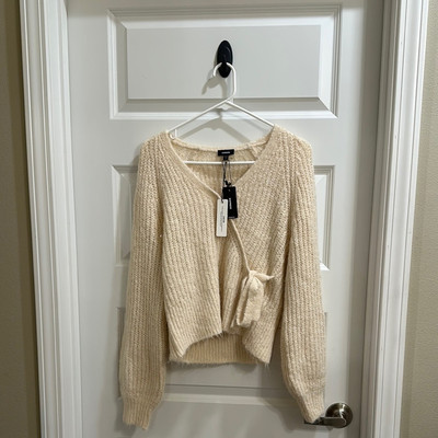  Express Knit Wrap Sweater 